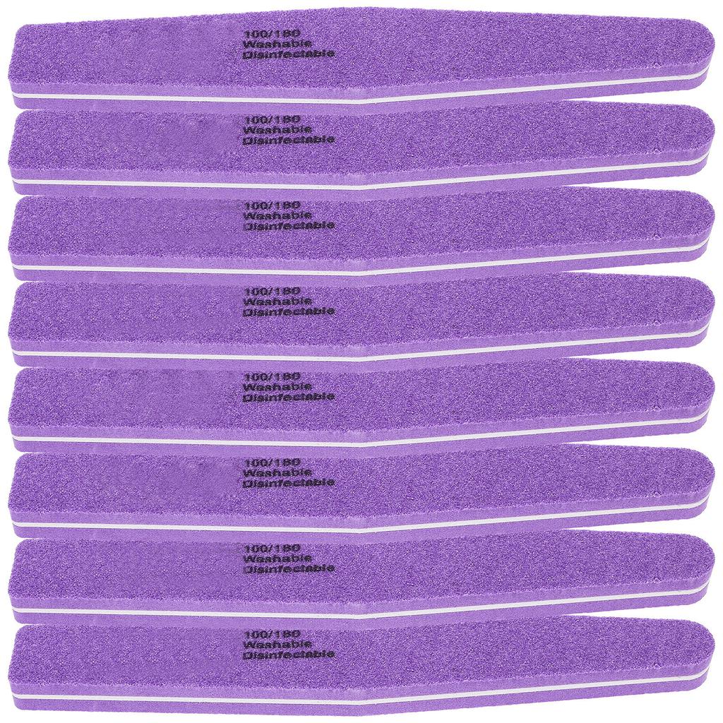10Pcs Professional Nail Files Double Sided Diamond Shape Buffer Blocks Fine Grit Washable Manicure Pedicure Nail Polishing Files