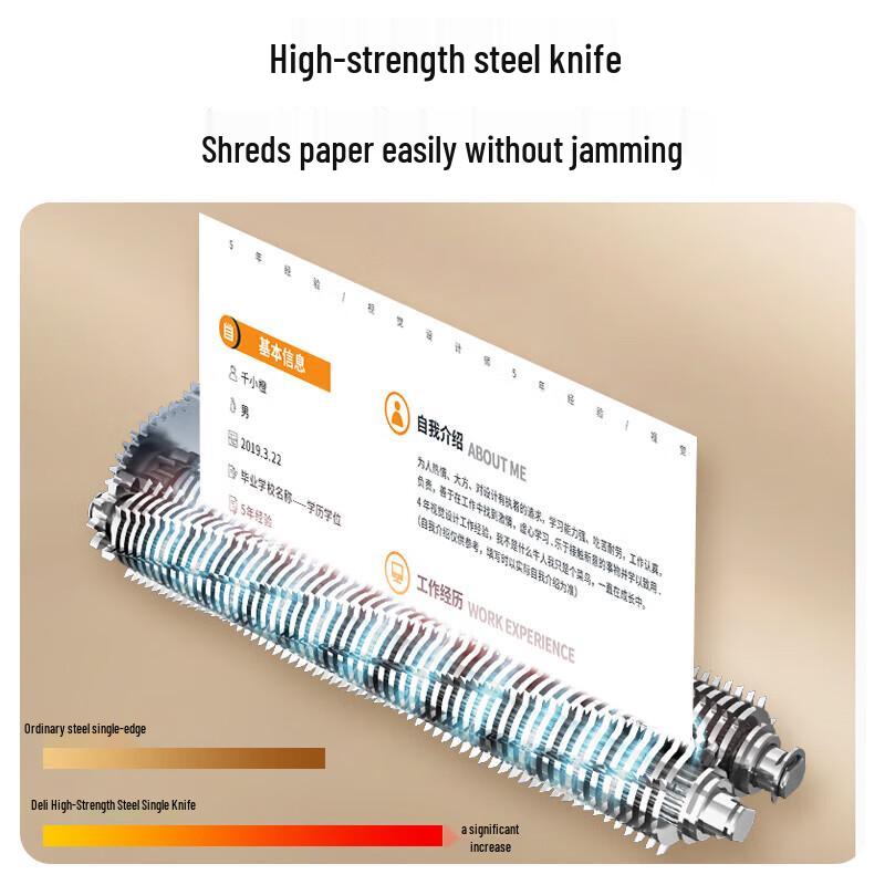 Электрический настольный шредер Deli для бумаги и карт, P-4