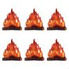6x 3D Decorative Cardboard Campfires,Fake Flames Hiking Fake Fires Artificial Flame Campfires for