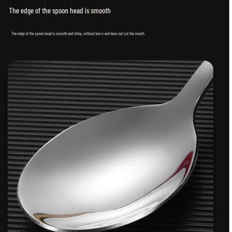 ZISIZ Korean Style Stainless Steel Long Handle Thickened Soup Spoon