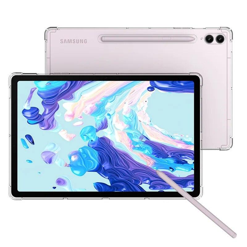 Чехол Samsang TabS9 FE +, силиконовый мягкий прозрачный чехол для Samsung Galaxy Tab S9 FE A9 + A9 Plus S9FE 2023, противоударная задняя крышка для планшета