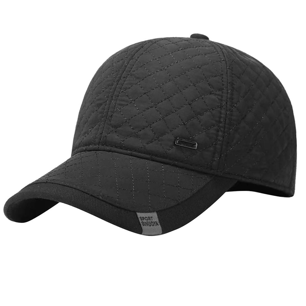 Зимняя мужская шапка ПУ повседневная теплая толстая кепка бейсболка