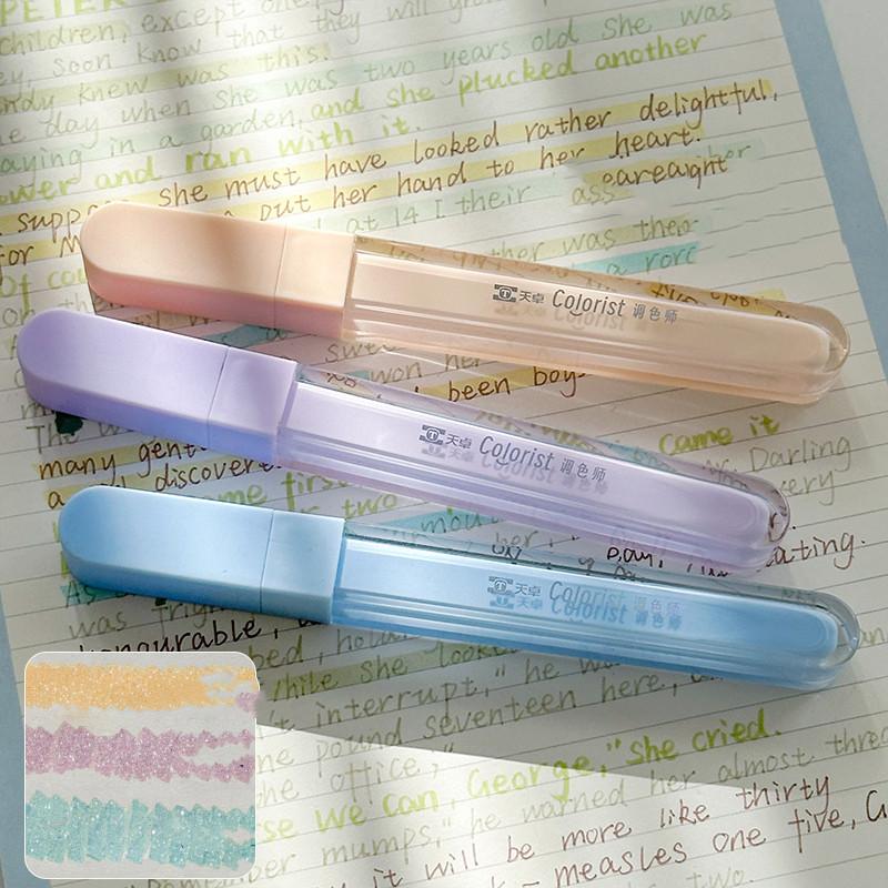 3 шт./компл., блестящие маркеры со звездами для студентов, блестящие маркеры для скрапбукинга, DIY Декор, маркеры для журнала, канцелярские принадлежности