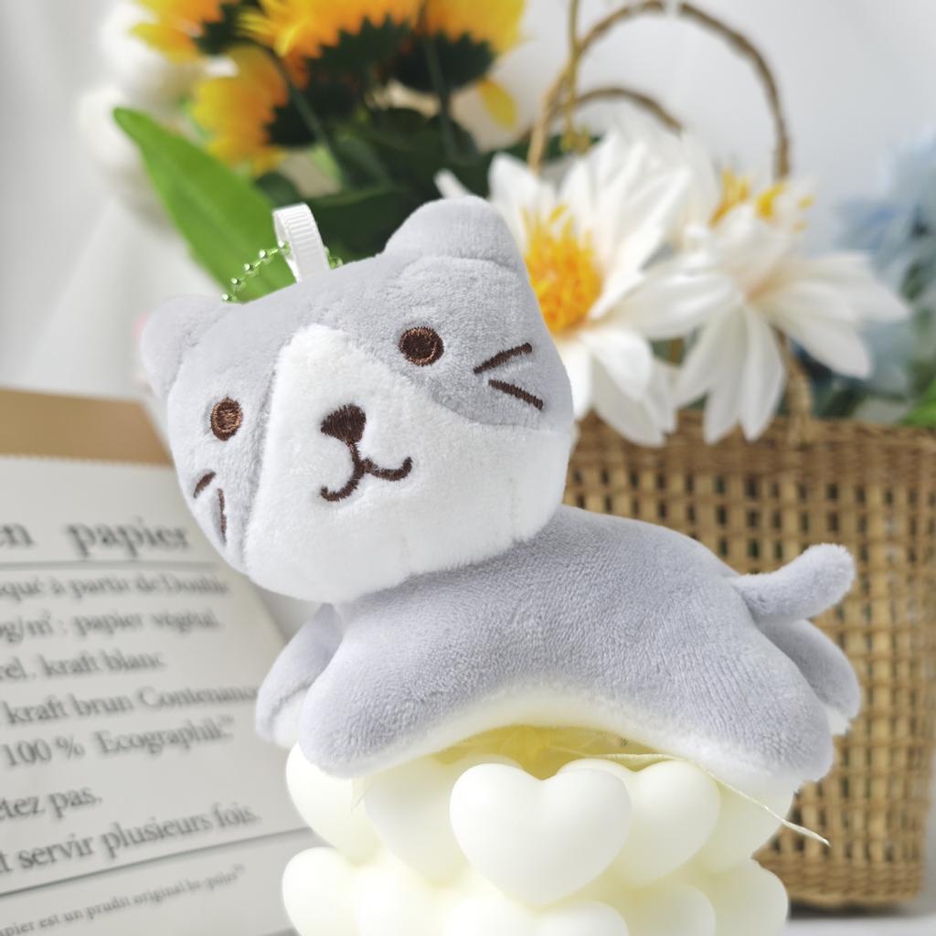 Cat Plush Doll, Kitten Doll Backpack Pendant Pet Doll Machine Doll
