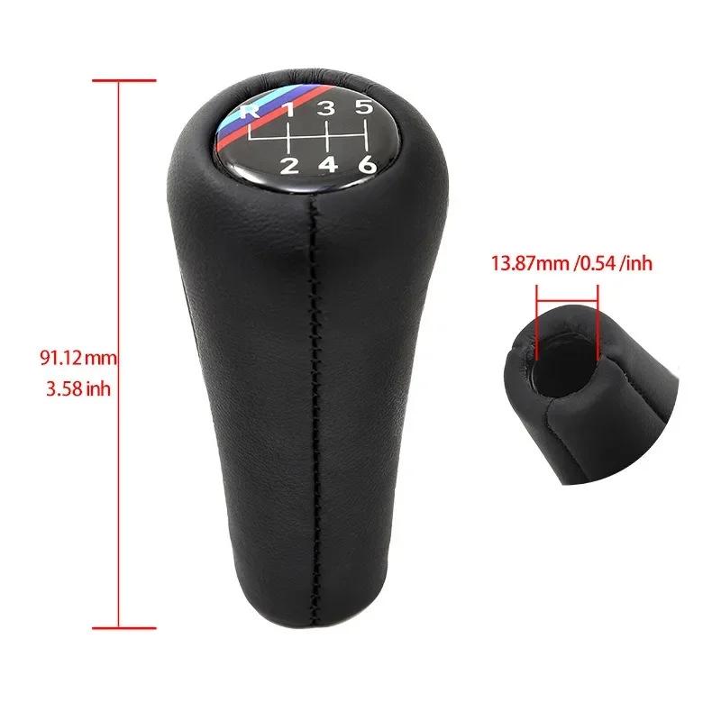 Car 5 6 Speed Leather Gear Stick Shift Knob Fit For BMW 1 3 5 6 Series E30 E32 E34 E36 E38 E39 E46 E53 E60 E63 E83 E84 E90 E91