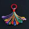 Этнический стиль, пять цветов, ручная работа, брелок, цветная веревка, узел в виде хвоста феникса, упаковка, подвеска для автомобиля, праздничный кулон на лодку Loong, готовый продукт