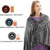 USB Electric Heated Blanket Shawl 3 Heated Level Throw Blanket 5v USB Charging Coral Velvet 8 Heated Areas Fast Heating