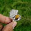 925 Sterling Silver Tigers Eye Gemstone Solitaire Anniversary Wife Ring Jewelry