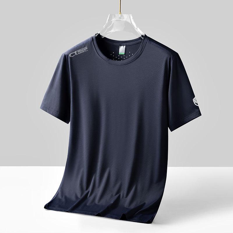 Мужская и женская дышащая футболка с коротким рукавом из шёлка, устойчивая к ультрафиолетовому излучению, для летних видов спорта на открытом воздухе