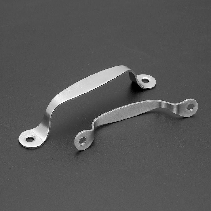 2Pcs/Pack Stainless Steel DIY Garage Silver Handle 4/5/6 Inch Door Lock Furniture Bow-shaped Knob Hardware Pull