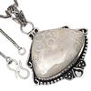 Pendant Fossil Coral Gemstone Valentine'Day Gift Silver Jewelry 2"
