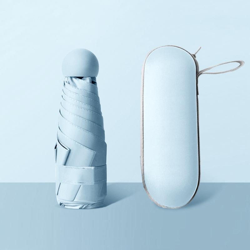 Скидка 50%: Компактный черный зонт с защитой от УФ-излучения для солнца и дождя