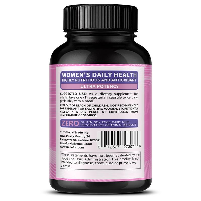 Kenofor Women's Multivitamin Whole Food, Organic Natural Blend, 120 Caps