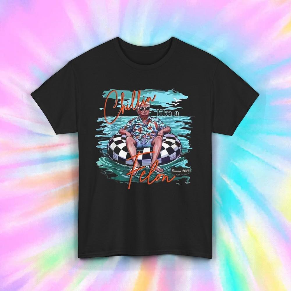 Chillin' Like a Felon T-Shirt | Funny Summer Graphic Tee | S-5XL