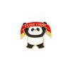 National Day Enamel Oil Dropped Alloy Panda Brooch Patriotic Theme Badge for Student Bags Pencil Case Clothing Decoration