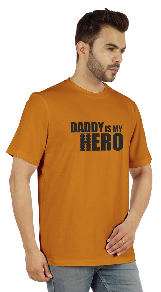Inkmeso Футболка с графическим принтом для мужчин Футболка Daddy Is My Hero Футболка из джерси Футболка ко Дню отца