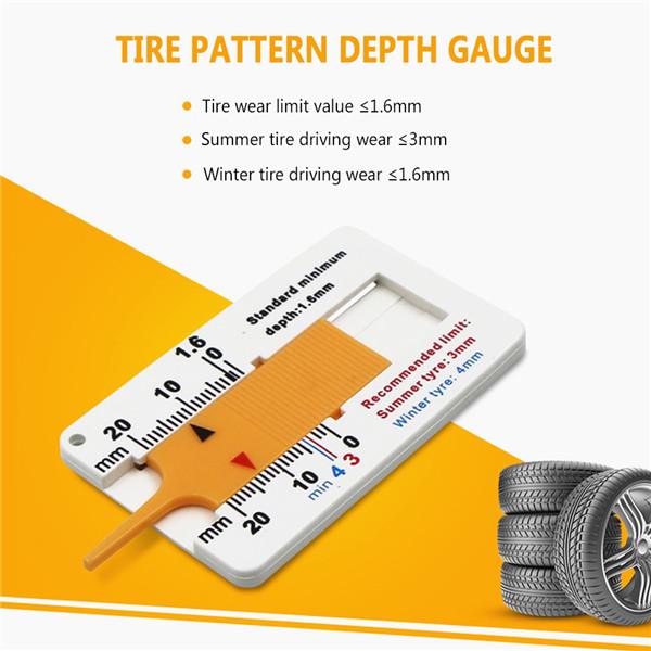 Auto Car Tyre Tread Depthometer Gauge Caliper Motorcycle Trailer Tire Wheel Measure Repair Tool