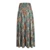 Женская повседневная свободная юбка-макси с эластичной резинкой на талии в стиле бохо, пляжная струящаяся распашная юбка-макси с цветочным принтом для отпуска