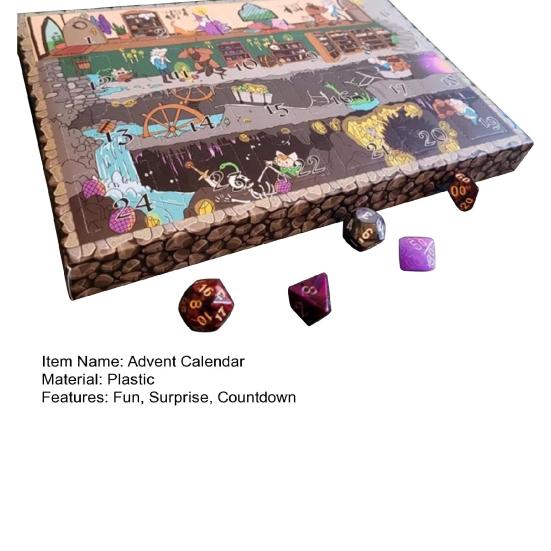 Календарь игральных костей для игры «Рождественский отсчет на 24 дня», сюрприз, набор игральных костей для взрослых, подростков, настольная игра, набор многогранных игральных костей