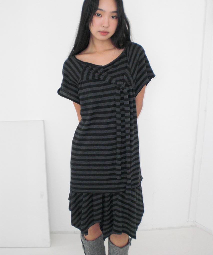 FUNFROMFUN Lazy Bow Top, Charcoal