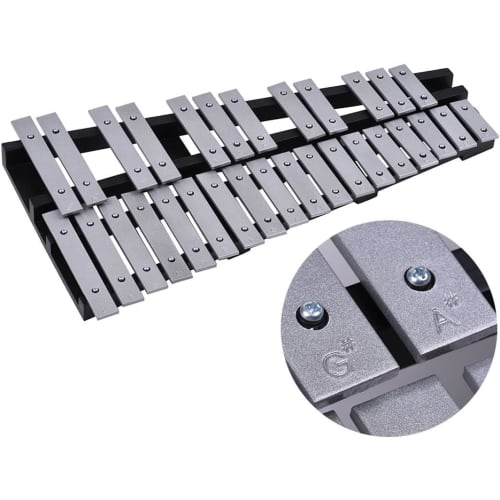 Btuty Глокеншпиль Ксилофон, 30 нот, Деревянная рама, Складные алюминиевые планки, Перкуссионный инструмент в подарок с сумкой для переноски