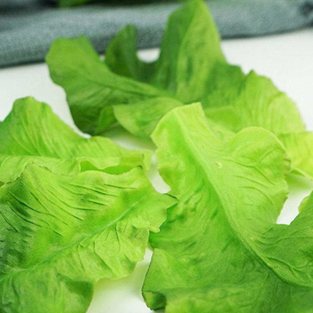 PU Kitchen Decor Artificial DIY Realistic Lettuce Leaves Vegetable Model Lettuce Adornment Kids Toy
