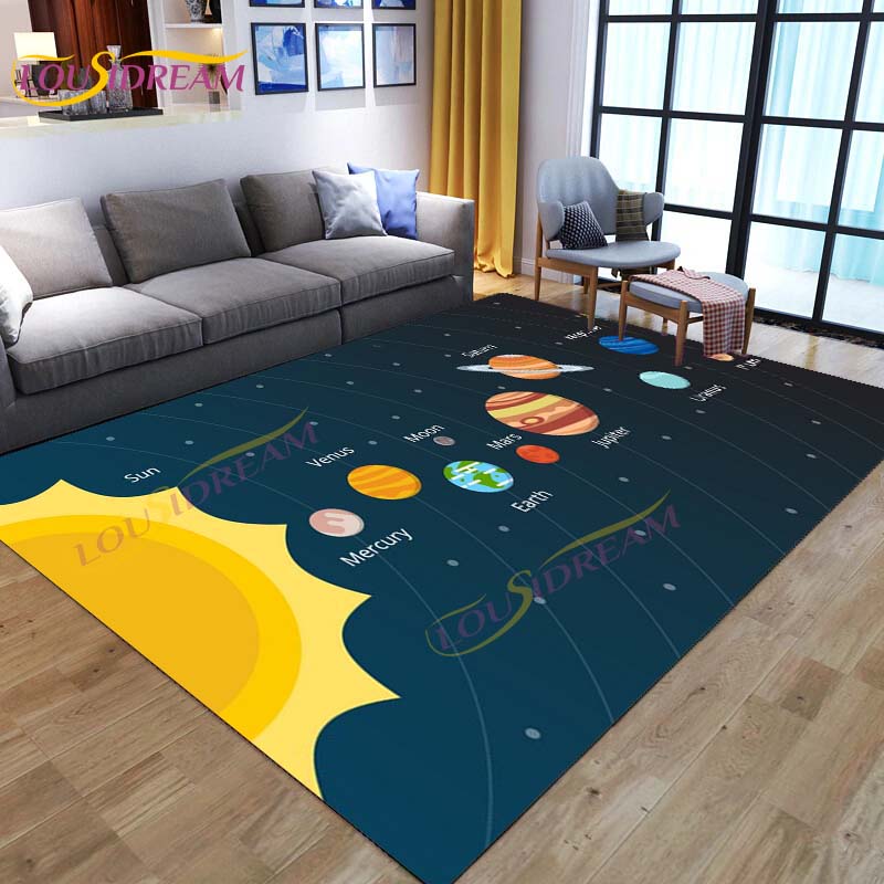 3D цветной космический коврик Galaxy ковер звездное небо ковер для гостиной спальня диван планета ковер детский игровой коврик напольный коврик домашний декор