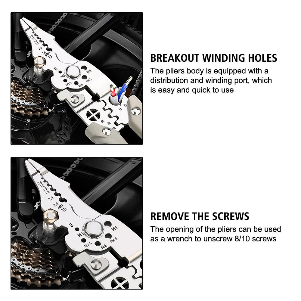 Клещи для обжима кабеля Кусачки для зачистки кабеля Инструмент для обжима Многофункциональные ручные инструменты Инструмент для зачистки проводов Многофункциональные инструменты Линия резки