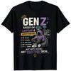 Gen Z Raised on Caffeine WiFi Overthinking TShirt Funny Gift