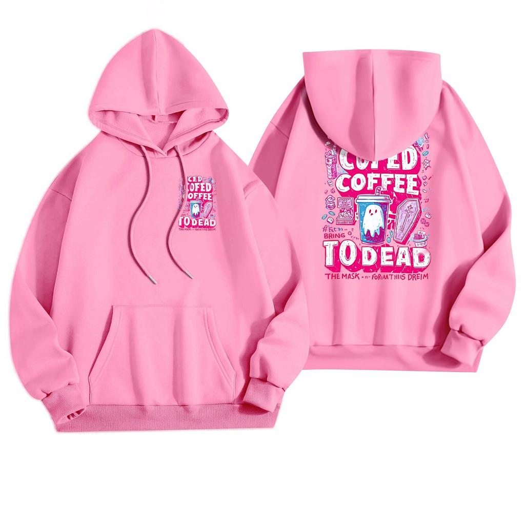 Женская повседневная модная толстовка с капюшоном и карманами с принтом на Хэллоуин