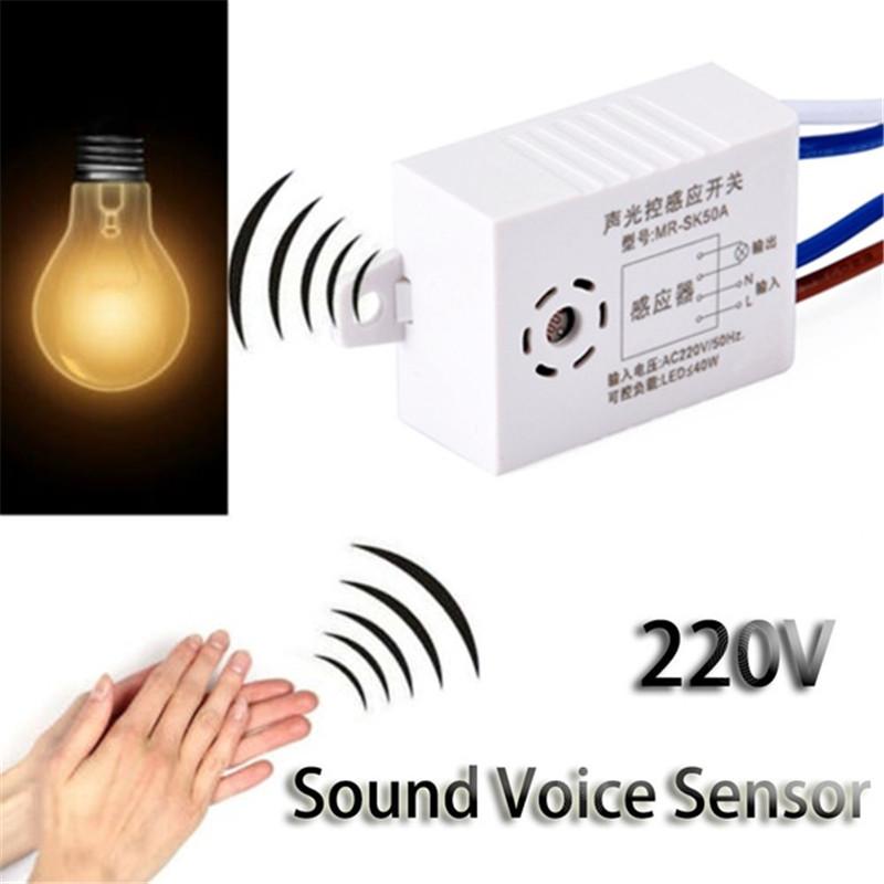 220V Module Detector Auto On Off Intelligent Sound Voice Sensor Light Switch Use In Corridor Bath Warehouse Stair