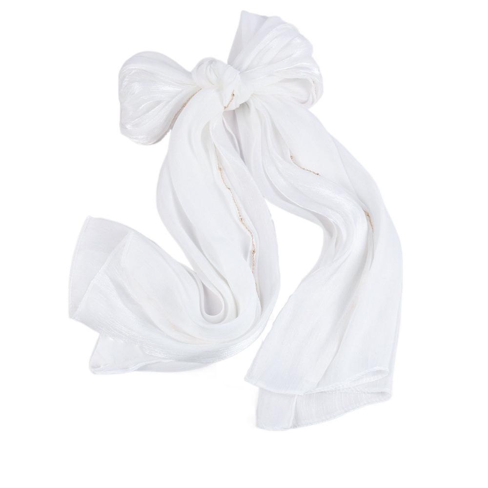 Длинный платок-хиджаб с цепочкой из бусин, исламский тюрбан, модный этнический шарф для женщин