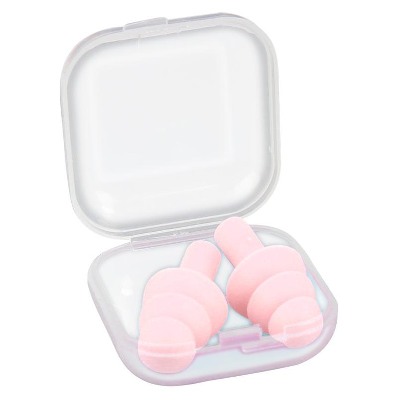 Boxed Sleep Earplugs Triple Earcaps Lunch Break Sound Insulation Noise Reduction Adult Sports Swimming Silicone Earplugs