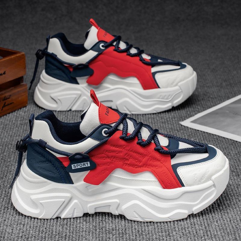 Обувь мужская обувь осень новая дышащая сетчатая обувь мужская модная универсальная на толстой подошве увеличивающая рост повседневная спортивная обувь