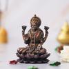 Статуя богини благословения Лакшми, сидящей на цветке лотоса, изготовленная вручную. Идеально подходит для дома, комнаты для пуджи. Идеальный подарок для преданных. Новинка