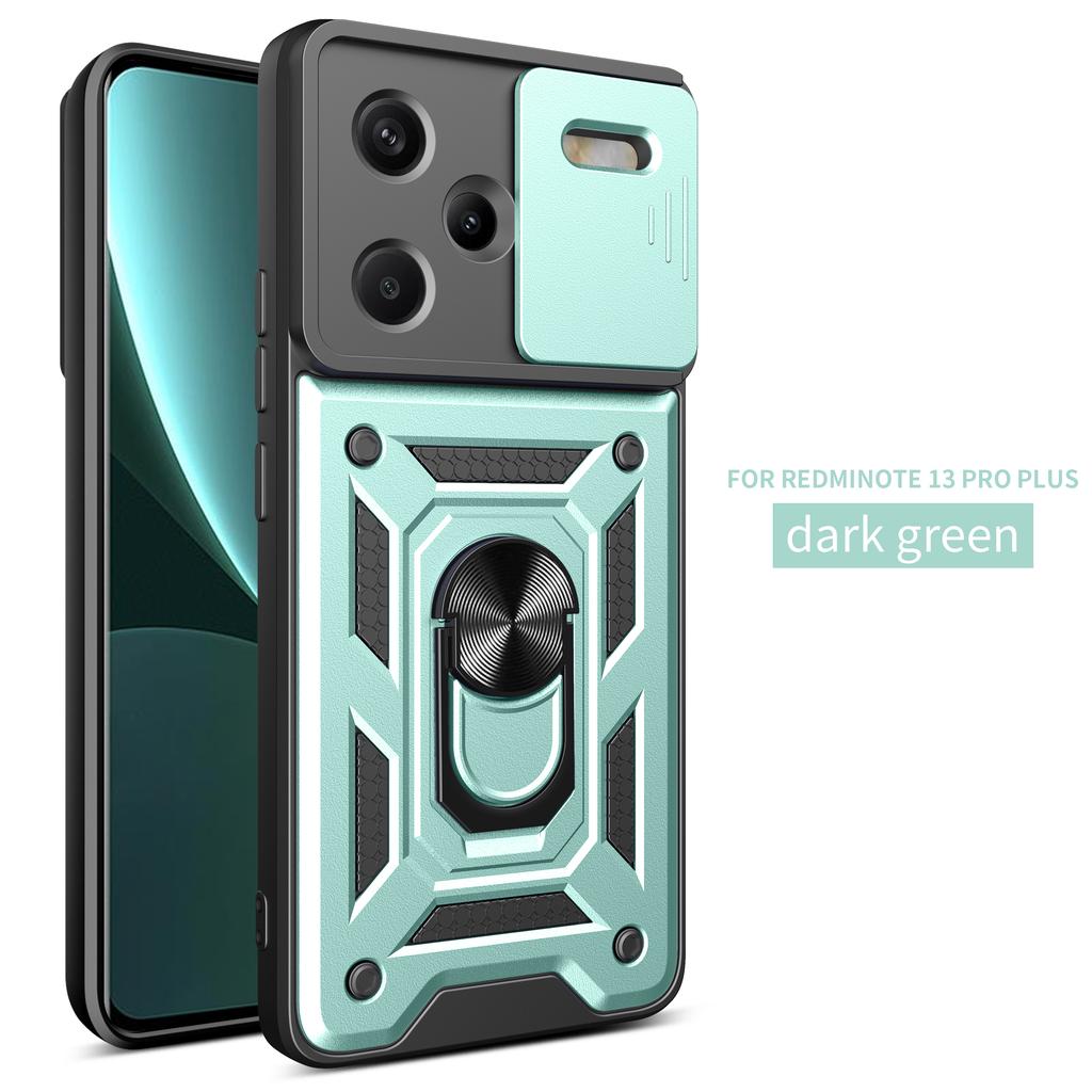 Для Xiaomi Redmi Note 13 Pro + Чехол Redmi Note 13 pro Plus Магнитное кольцо-держатель Бронированный чехол для телефона Защита камеры сдвижной Задняя крышка