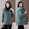 Women Jacket Loose Down Cotton Coats Parkas Casual Warm Outerwear Hooded Winter Oversize Overcoat