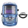 Auto Darkening Welding Helmet LCD True Color Protective Adjustable Blue Gentleman Skull Style
