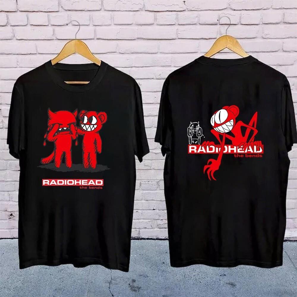 Футболка Radiohead с коротким рукавом, двусторонняя, унисекс, размеры S-3XL, подарок для фаната, футболка рок-группы, унисекс