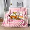 Мультяшный Rilakkuma Аниме Девочки Пледы Одеяло для Ребенка Поход Пикник Кровать Супер Мягкое Милое каваи Фланелевое Одеяло подарок на день рождения