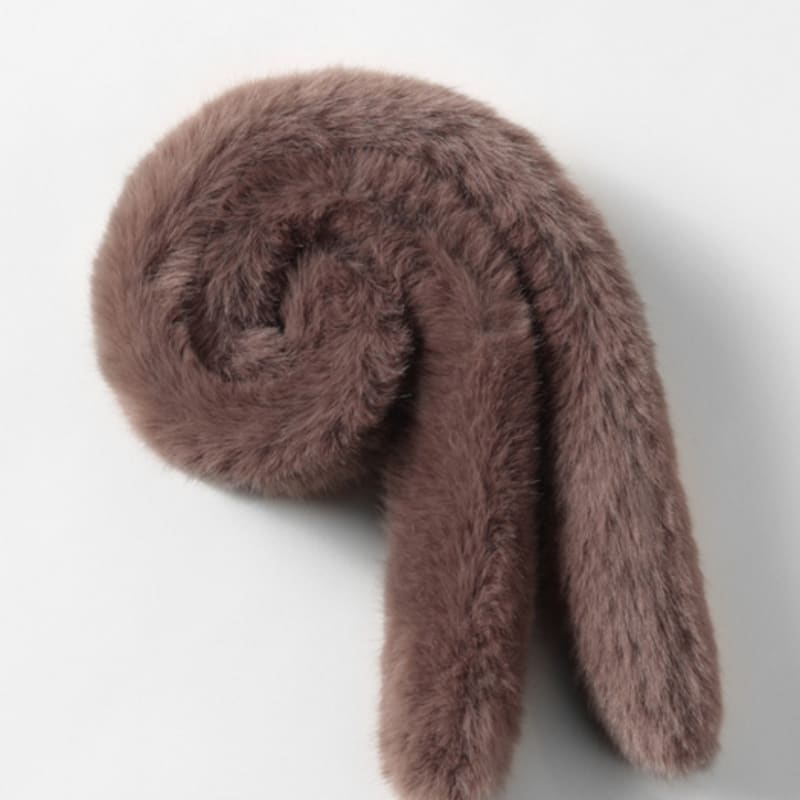 LALA Меховой шарф Petite-Cocoa