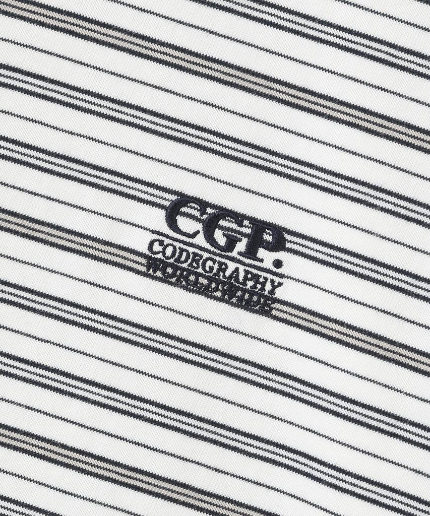 Футболка с коротким рукавом CGP в мультиполоску - Слоновая кость
