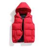 Mens Hooded Puffer Vest Solid Color Plus Size Warm Winter Fall Casual Outerwear