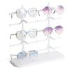 Органайзер для солнцезащитных очков, прочная стойка для очков на 5/10 пар, экономящая место, прочная одно-/двухрядная настольная подставка для хранения очков