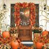 175CM Artificial Maple Leaf Garland Home Garden Indoor Outdoor Hanging Faux Plant Leaves Vine Halloween Fall Harvest Festival Decoration