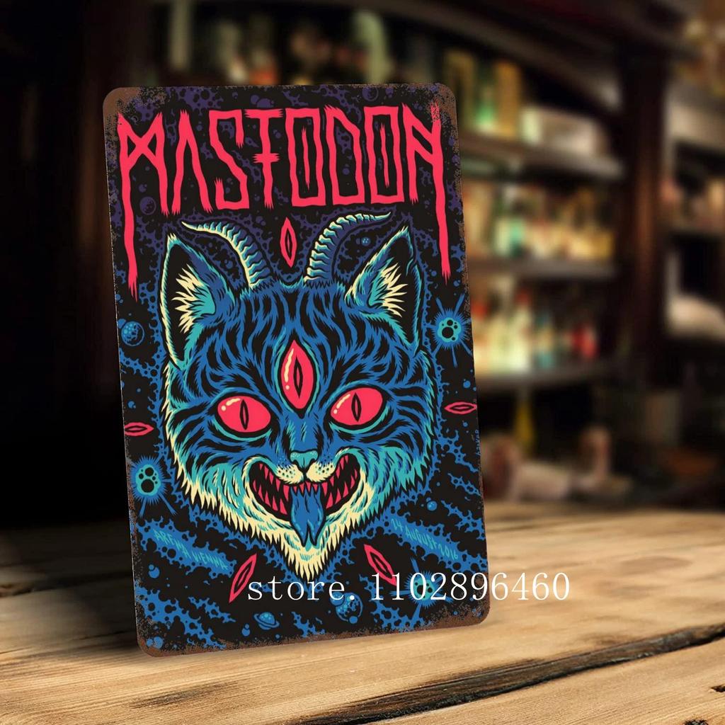 Mastodon Певец Металлические Таблички и Знаки настенный декор Винтажные Жестяные Таблички Капитан Металлический Постер Декор для Бара Паба Клуба Настенное Украшение