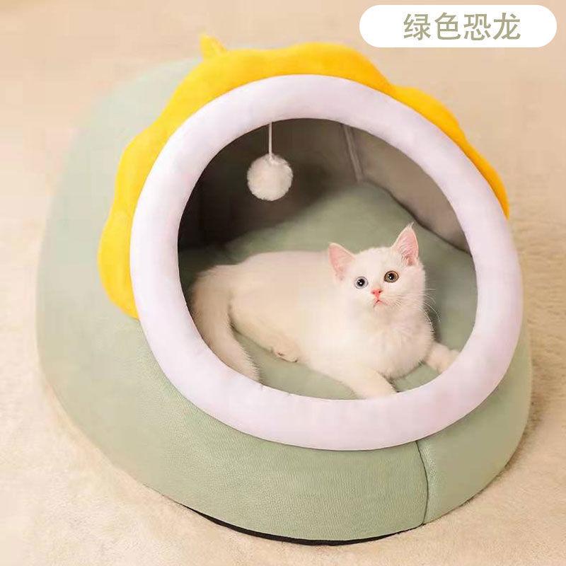 Милый динозаврик для котят, специальный кошачий туалет для всех сезонов, полузакрытый кошачий туалет, щенок, собачий туалет, устойчивый к зимним холодам