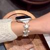 Милый Металлический Ремешок-Цепочка со Звездами для Apple Watch Серии 1‑11 SE Ultra 38‑49 мм Женский Ремешок на Запястье