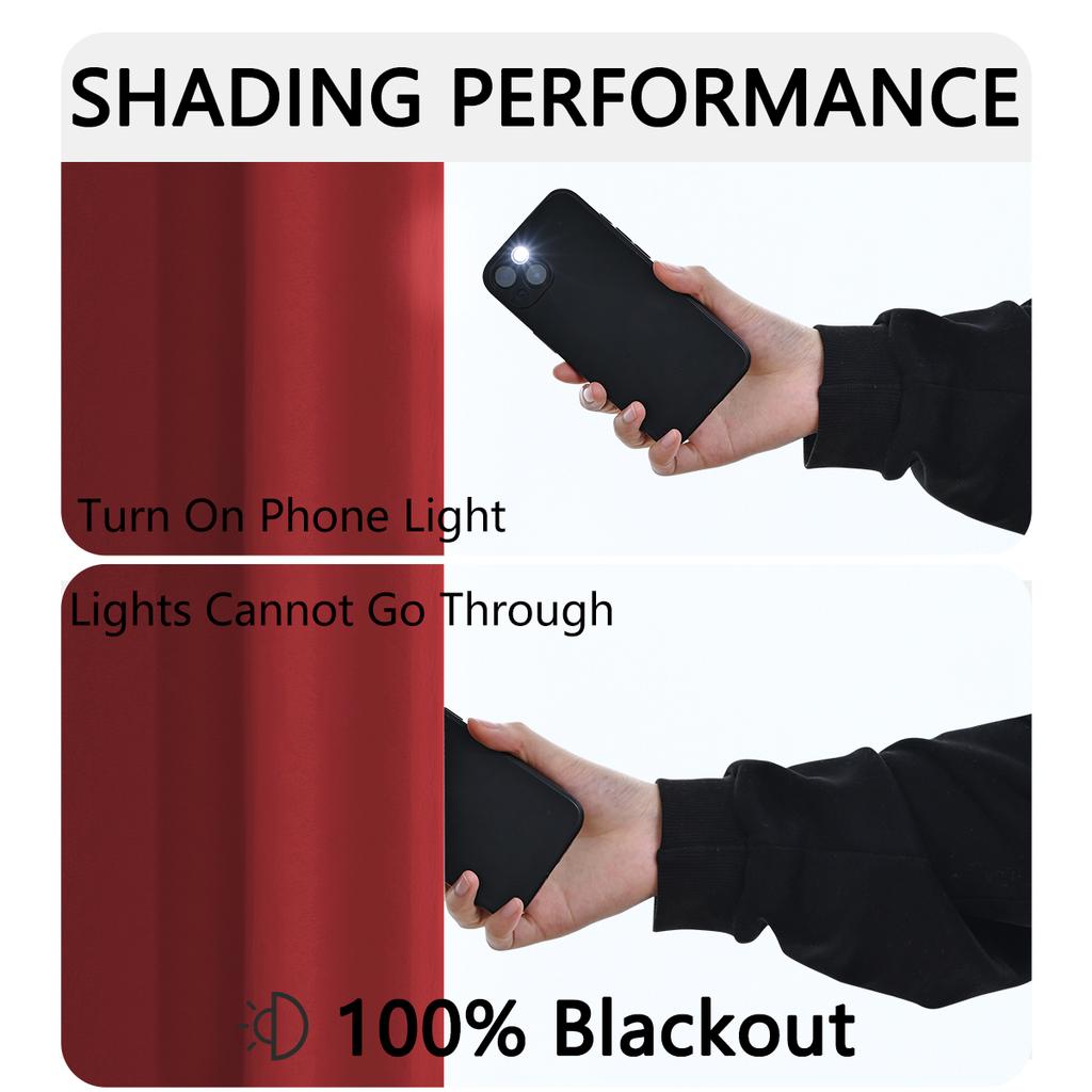 2 Панели Современные Однотонные 100% Светонепроницаемые Шторы, Оконные Шторы для Гостиной, Спальни, Детской Комнаты, Шторы на Люверсах