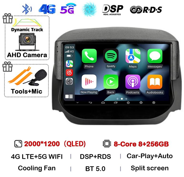 Android 14 Carplay Auto для Ford EcoSport Eco Sport 2014 2015 2016 2017 2018 Автомобильный радиоприемник GPS 4G+WIFI Мультимедийный стереоплеер QLED